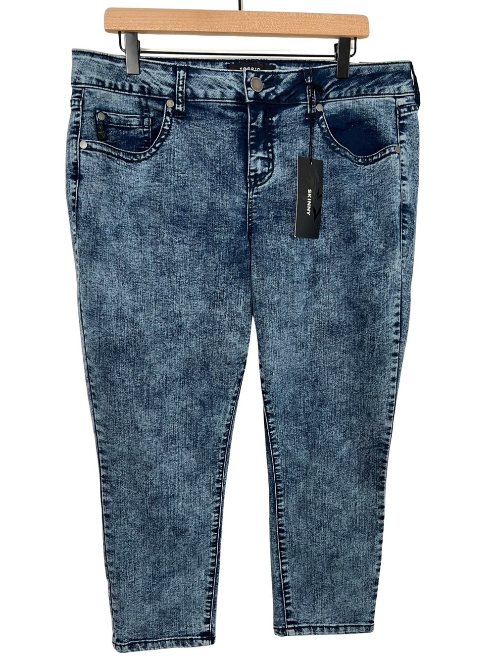 Torrid Sophia Crop Acid Wash Jeans Womens Size 16